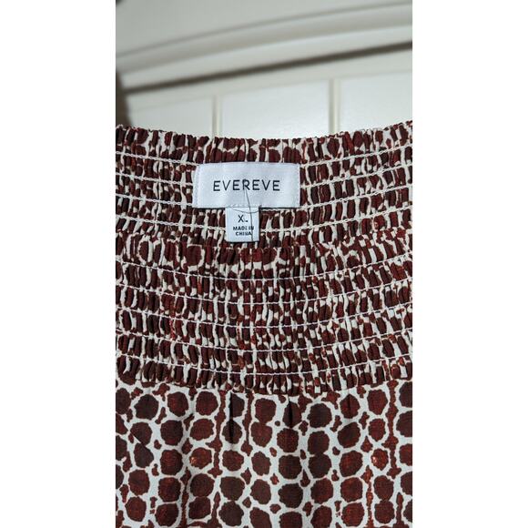 NWT Evereve Drew Smocked Tank Brown White Check Womens Sz XL - Picture 8 of 11